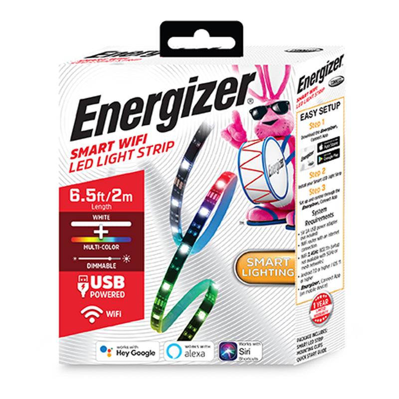 Energizer EIS2-1000-RGB 6.5" Smart Wifi Multi-Color and Multi-White LED Light Strip