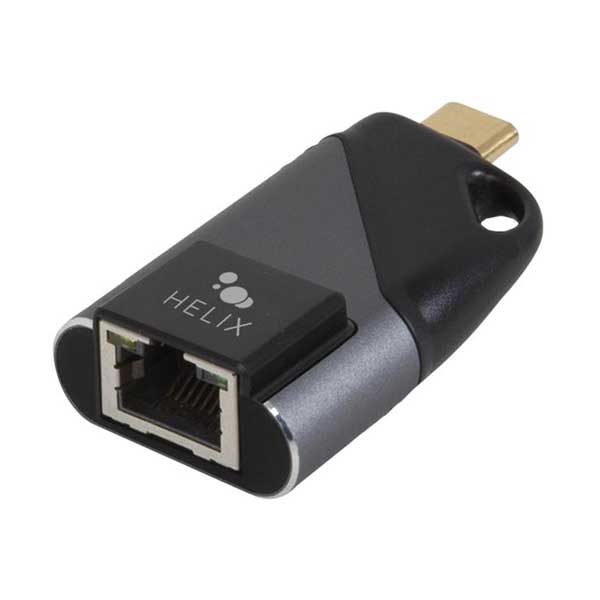Helix ETHADPMCR USB-C to Gigabit Ethernet RJ45 Keychain Travel Adapter