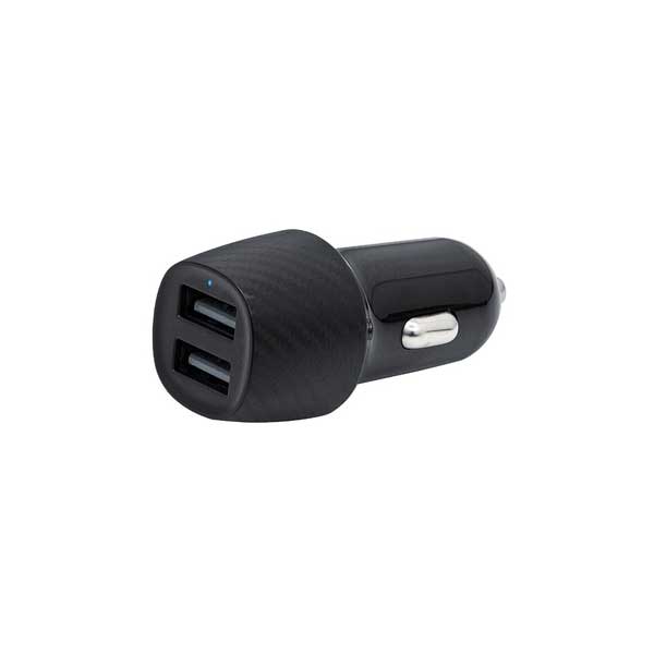 Helix ETHCHGC 12V DC Dual Port High-Speed USB-A Ultra-Compact Car Charger with LED Indicator