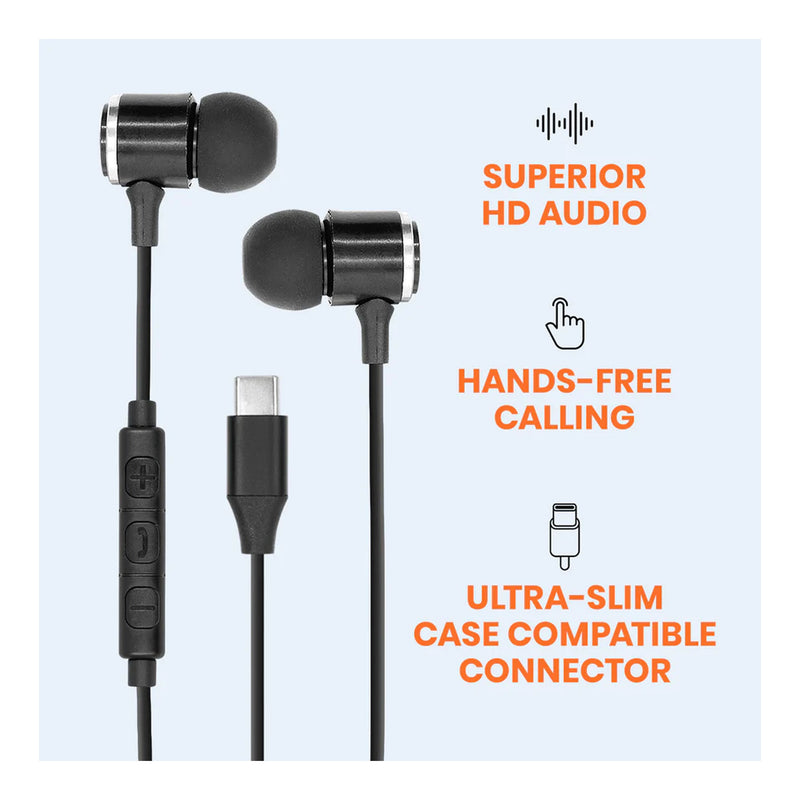Helix ETHSECB High Fidelity USB-C UltraBuds with Built-In Mic and Track Controls