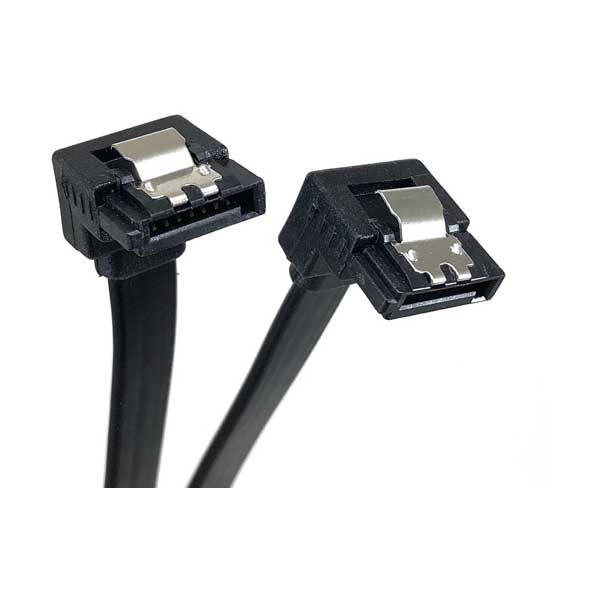 Micro Connectors F03-05MAAB 20in SATA III Right Angle to Right Angle Cable with Locking Latch