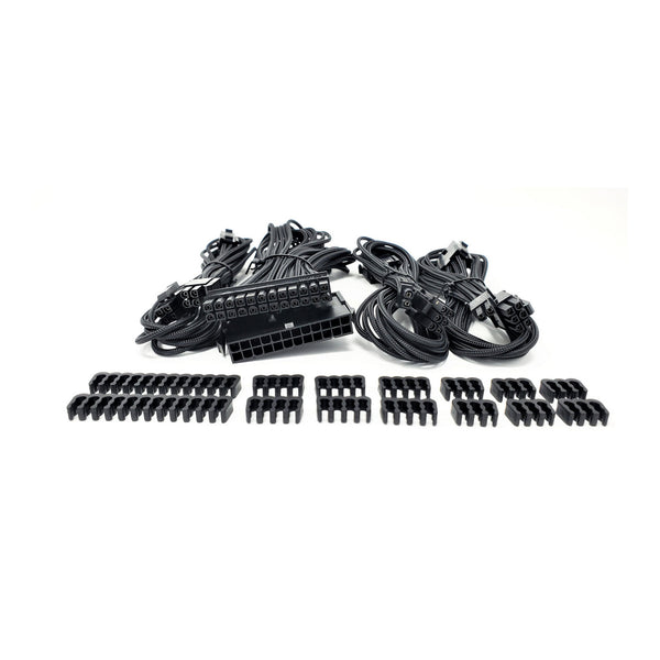 Micro Connectors Micro Connectors F04-240BK-KIT Black Premium Sleeved PSU Cable Extension Kit Default Title
