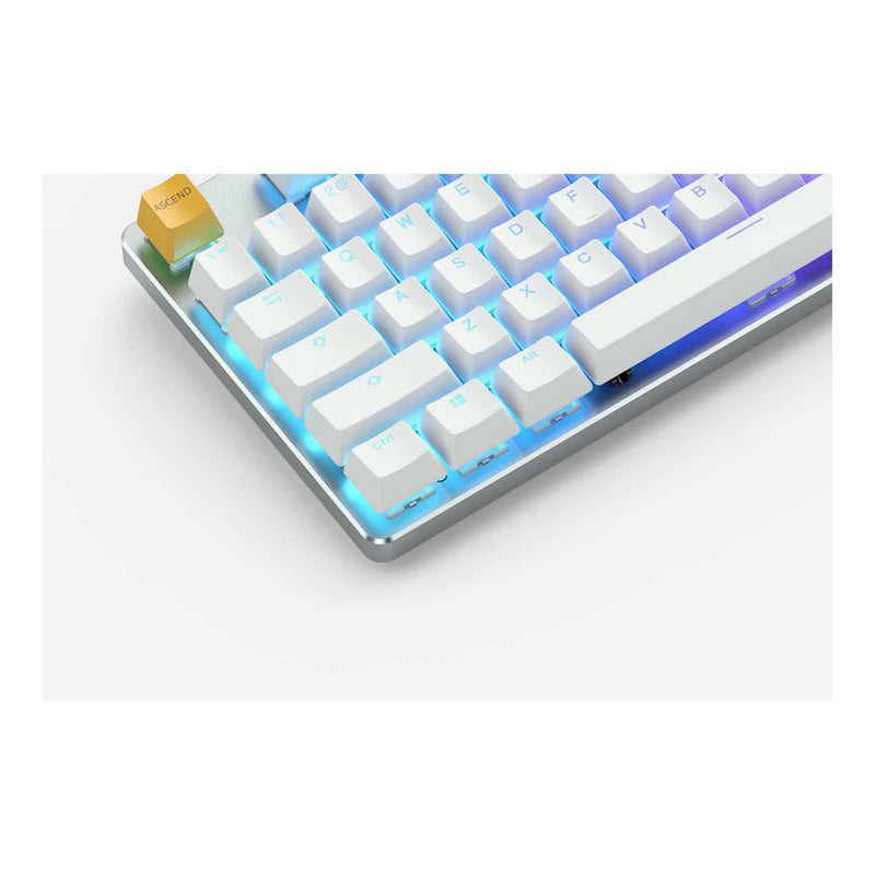 Glorious GLO-GMMK-TKL-BRN-W GMMK White Ice Edition TENKEYLESS Modular Mechanical Keyboard