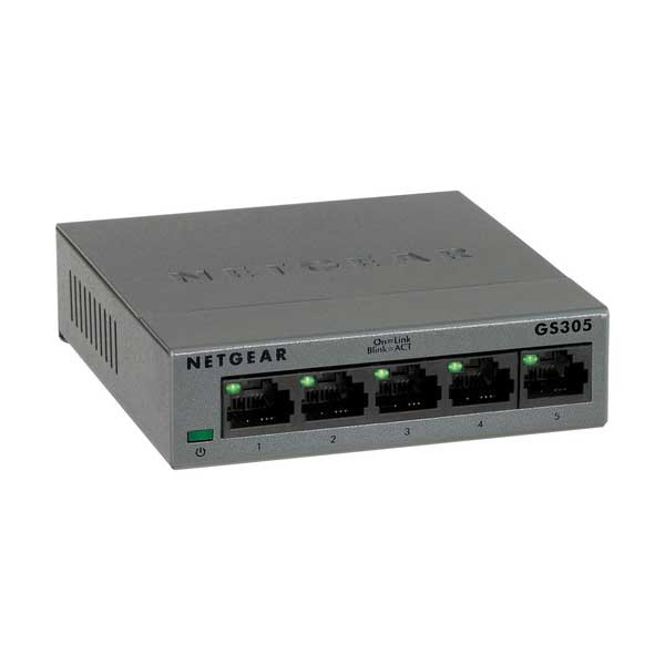 NETGEAR NETGEAR GS305-300PAS 5-Port Gigabit Ethernet Unmanaged Switch Default Title
