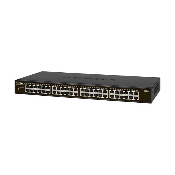 NETGEAR GS348-100NAS 48-Port Gigabit Ethernet 300 Series SOHO Unmanaged Switch