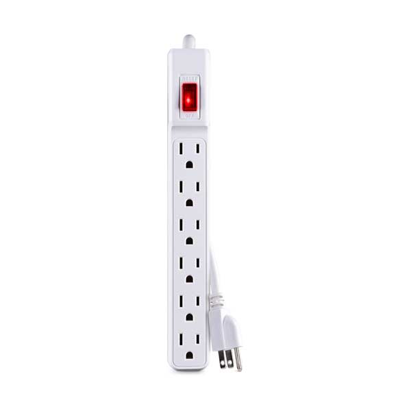 CyberPower CyberPower GS60304 6-Outlet White Power Strip with 3ft Cord Default Title
