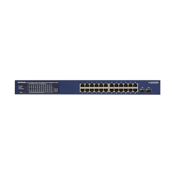 NETGEAR NETGEAR GS724TPP-100NAS 24-Port 380W Gigabit Ethernet PoE+ Smart Switch with 2 SFP Ports Default Title
