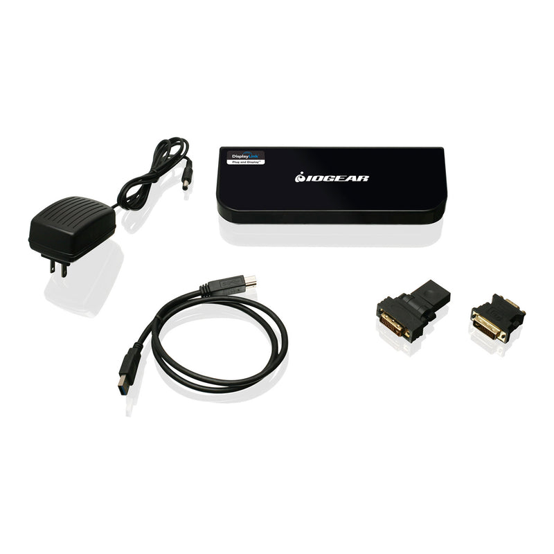 Iogear GUD300 USB 3.0 Universal Docking Station with Power Adapter