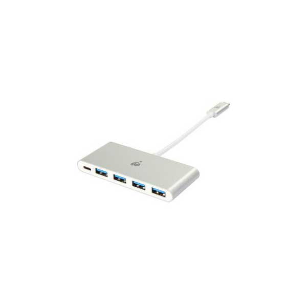 IOGEAR IOGEAR GUH3C4PD USB-C to 4 Port USB-A Hub with Power Delivery Pass-Thru Default Title
