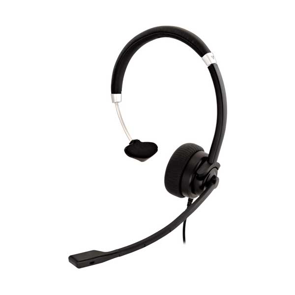 V7 HA401 Deluxe Mono Headset with Boom Microphone