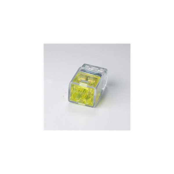 HelaCon Plus Push-In Style Wire Connector 2-Port Yellow