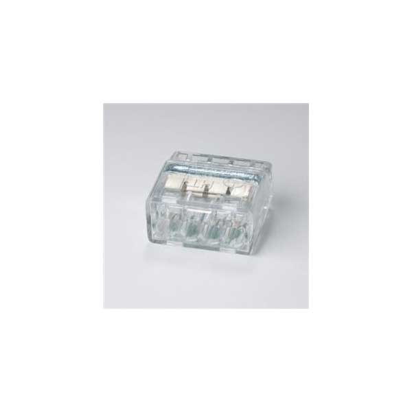 HelaCon Plus Push-In Style Wire Connector 4-Port Clear