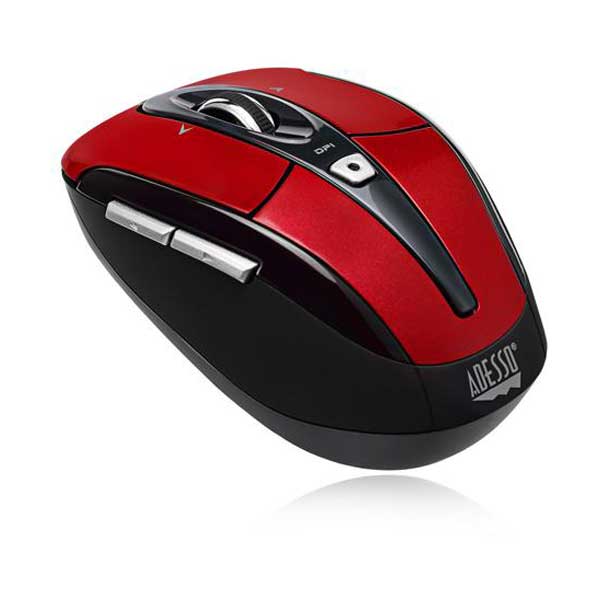 Adesso IMOUSE-S60R Red 2.4 GHz Wireless Programmable Nano Mouse