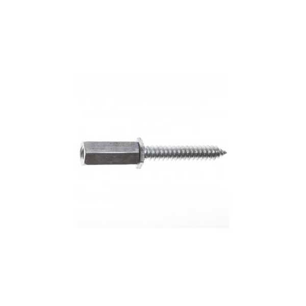 Platinum Tools Threaded Rod - 1/4-20 Male Coupler with 1 1/2" Sharp Point Screw (Wood Applications)