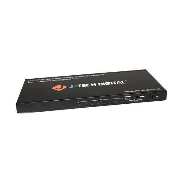 J-Tech Digital JTECH-18GSP18M Scaler/Multi-Resolution Output 18G 1×8 HDMI 2.0 Splitter 4K@60Hz 4:4:4
