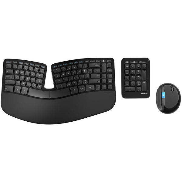 Microsoft Microsoft Sculpt Ergonomic Wireless Desktop Keyboard, Mouse, & Number Pad Default Title
