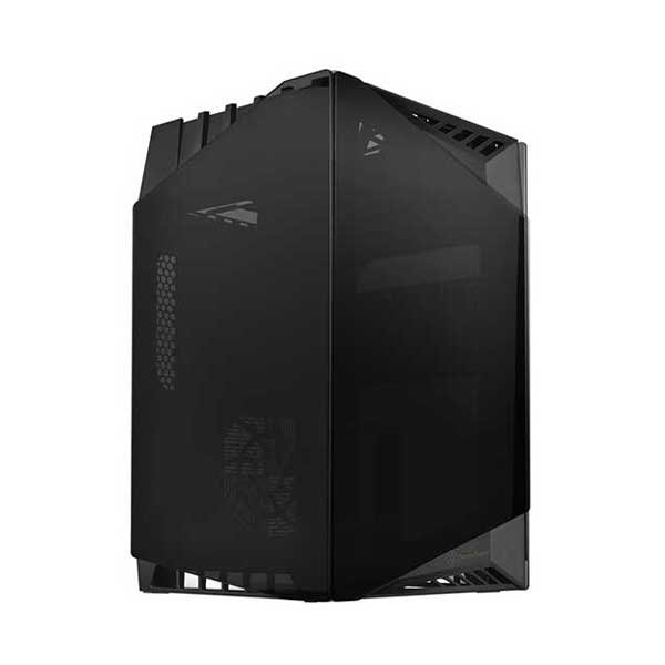 SilverStone SilverStone LD03B Black Lucid mITX mDTX MB SFX SFX-L PSU Compatible Tower Case with Tinted Tempered Glass Panels Default Title
