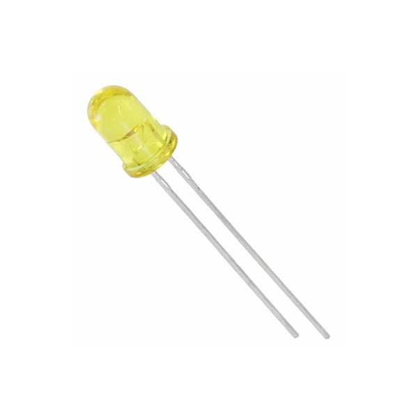 MG Electronics LED2S-Y 5mm T-1 3/4 Round with Domed Top Yellow LED