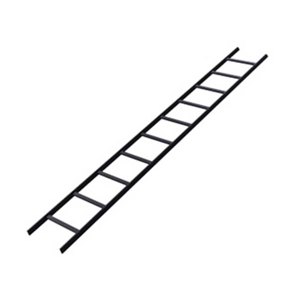 Straight Ladder Rack, Black, 10'L X 12"W