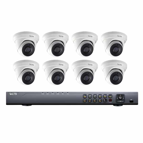LT Security LTD16KET8-2T 16-Channel 2TB HD-TVI 1080p DVR with 8 x 2MP 1080p Turret WDR IR Cameras Kit and 8 x 60ft HD Power/Video Cables