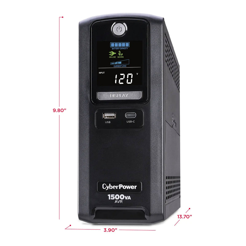 CyberPower LX1500GU3 10-Outlet 1500VA 900W AVR Line Interactive Battery Backup