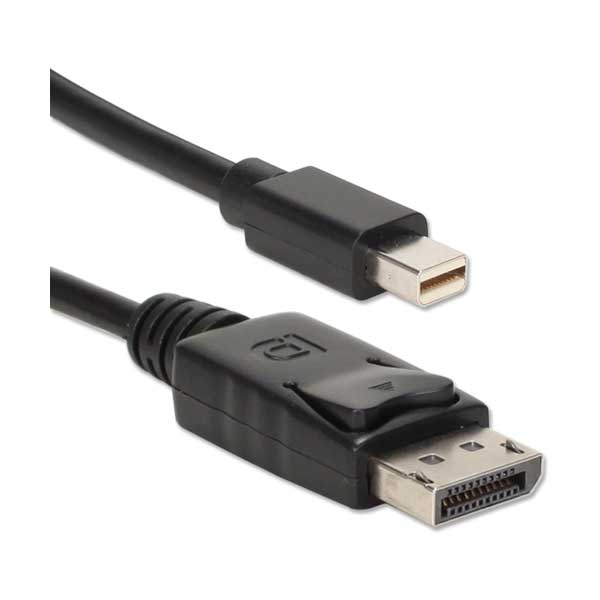 QVS QVS MDPDP-2MBK 2-Meter Mini DisplayPort to DisplayPort UltraHD 4K Black Cable Default Title
