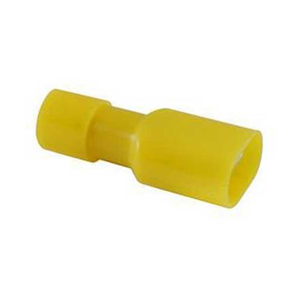 Yellow Nylon Fully Insulated Male Quick Disconnects 12-10 AWG 100pc