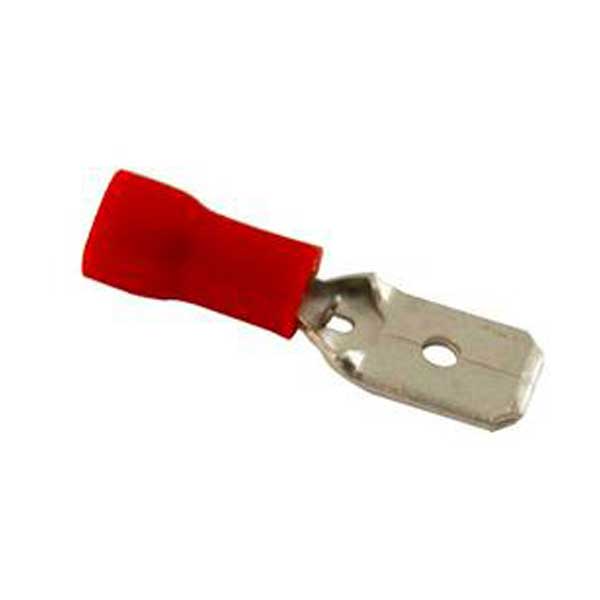 Red Vinyl Insulated Male Quick Disconnects 22-18 AWG 100pc
