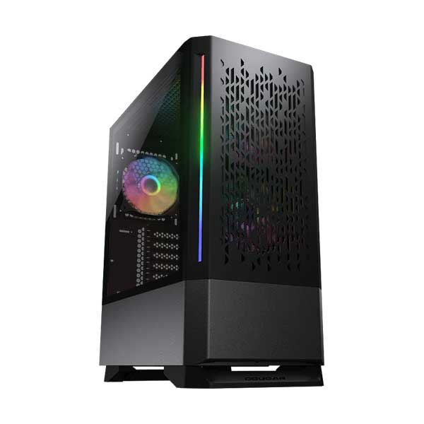 Cougar COUGAR MX430 Air RGB Black Compact ARGB Mid Tower Case with Modern Patterned Air Vents Default Title
