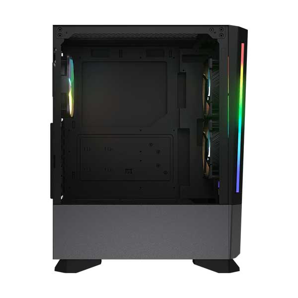 COUGAR MX430 Air RGB Black Compact ARGB Mid Tower Case with Modern Patterned Air Vents