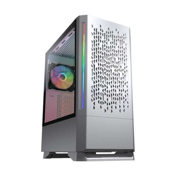 Cougar COUGAR MX430 Air RGB White Compact ARGB Mid Tower Case with Modern Patterned Air Vents Default Title
