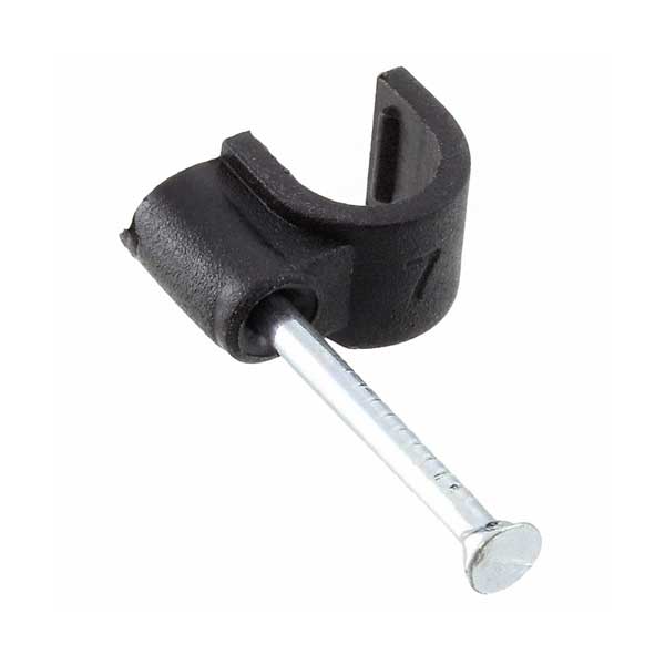 RG6 Coax Cable Clips, Black