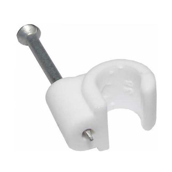 RG6 Coax Cable Clips, White