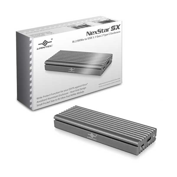 Vantec M.2 NVMe SSD To USB 3.1 Gen 2 Type C Enclosure