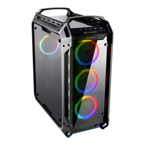 Cougar COUGAR PANZER EVO RGB Black LED Tempered Glass Full-Tower ATX Gaming Case with Lighting Remote Control and 4x Vortex ARGB 120mm Fans Default Title
