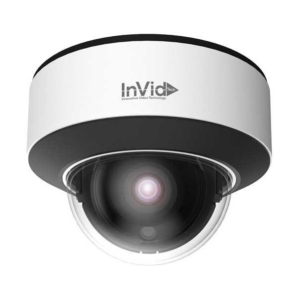 InVid Tech PAR-P5DRIR28-LC 5MP IP67 IR D-WDR 2.8mm Paramount Series Outdoor Vandal Resistant Dome IP Camera with Micro SD Slot
