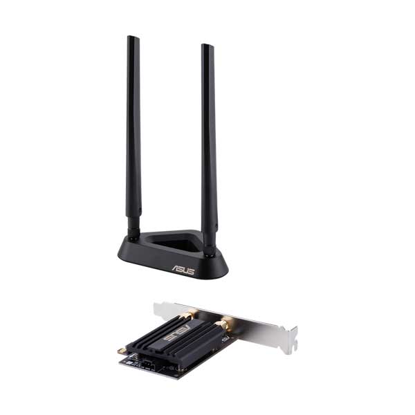 ASUS PCE-AX58BT AX3000 Dual-Band WiFi 6 802.11ax / Bluetooth 5.0 PCI-E Adapter with Dual External Antennas