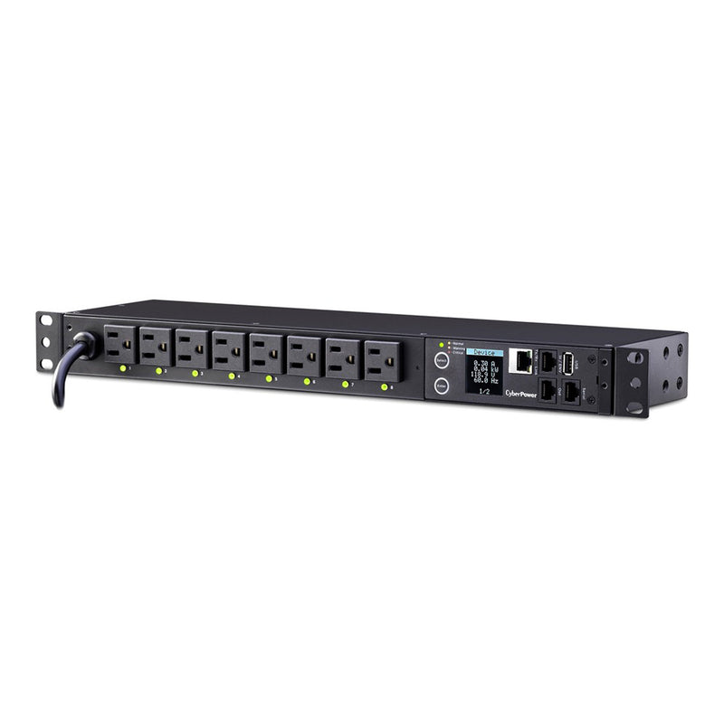 CyberPower PDU41001 1U 8-Outlet 15A 120V Single Phase Switched PDU