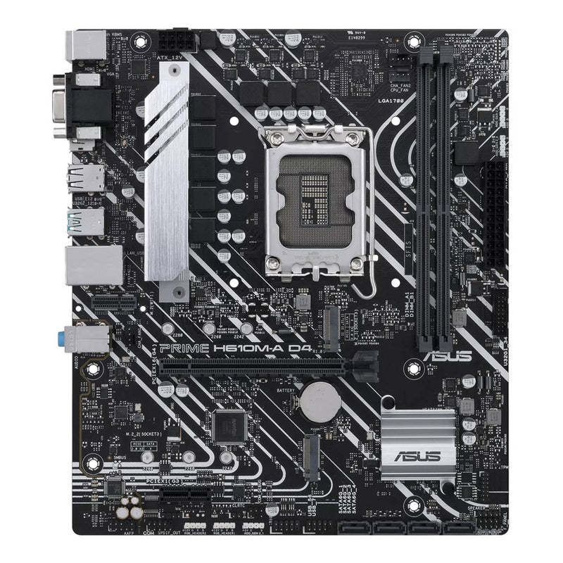 ASUS PRIME H610M-A D4-CSM Intel H610 LGA1700 Micro ATX Desktop Motherboard