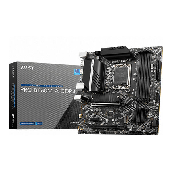 MSI MSi PRO B660M-A DDR4 Intel B660 LGA1700 Pro Series Desktop Motherboard Default Title
