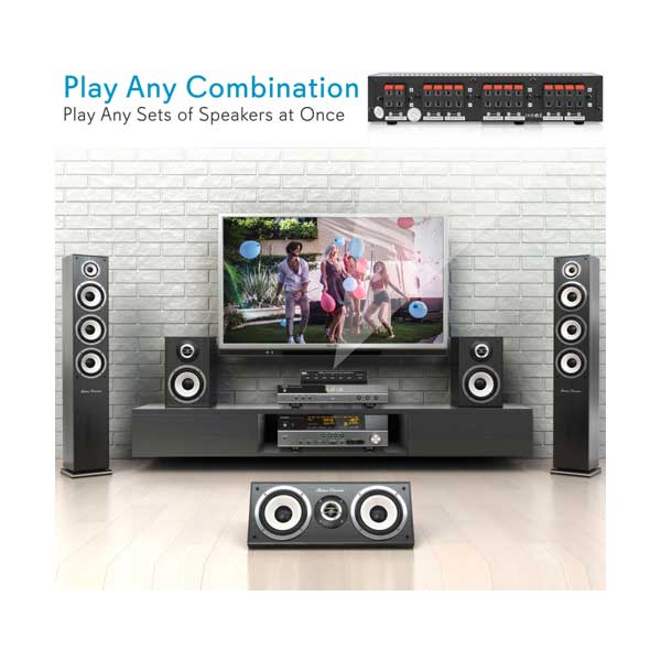 Pyle Audio PSS6 6-Channel 100-Watt High Power Stereo Speaker Selector