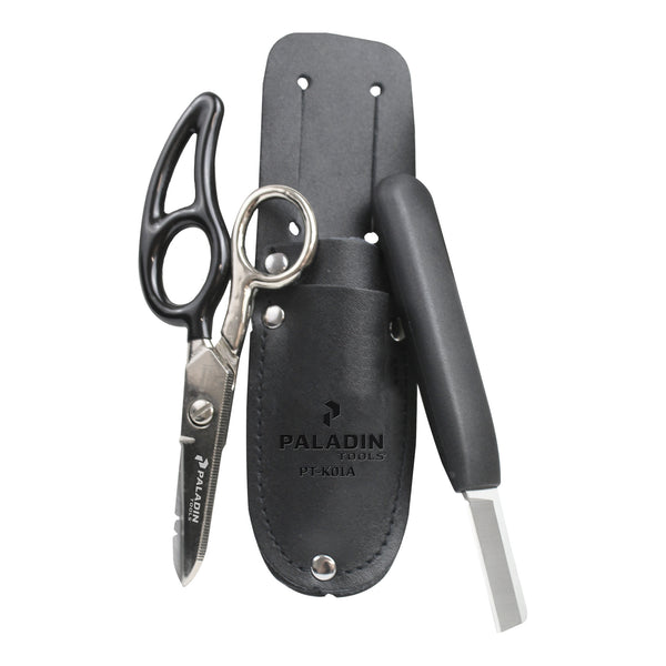 Paladin Paladin Tools PT-K01A Electrician Knife & Splicing Scissors Combo Tool Kit with Carry Case Default Title
