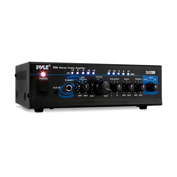 Pyle Audio Pyle PTA4 2x120W Compact Bluetooth Wireless 2-Channel Mini Stereo Power Amplifier Default Title
