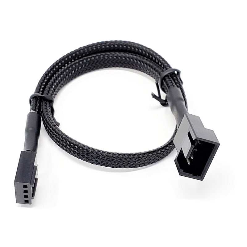 Micro Connectors PWM-100BK 30cm Black Sleeved PWM Fan Extension Cable