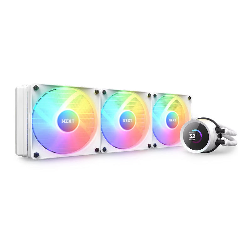 NZXT RL-KR360-W1 Kraken 360 RGB 360mm AIO Liquid Cooler with 1.54" LCD Display and RGB Fans