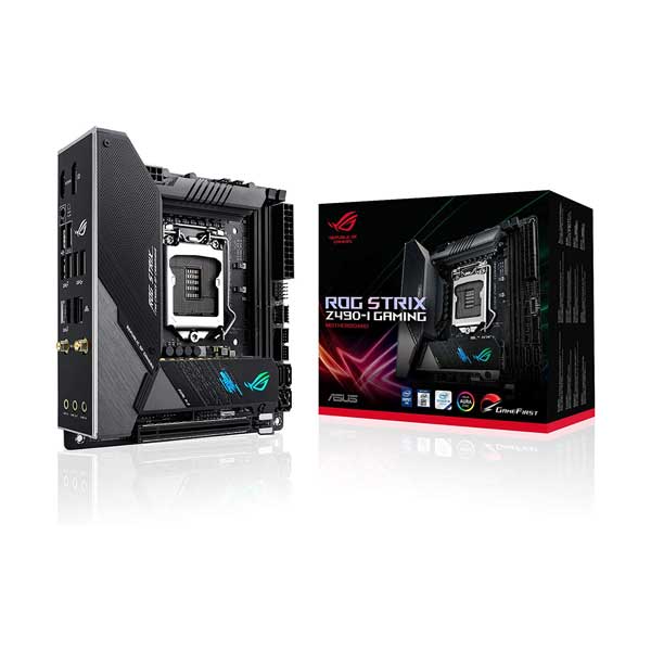 ASUS ASUS ROG STRIX Z490-I Gaming Mini-ITX Motherboard with Intel LGA 1200 CPU Support Default Title

