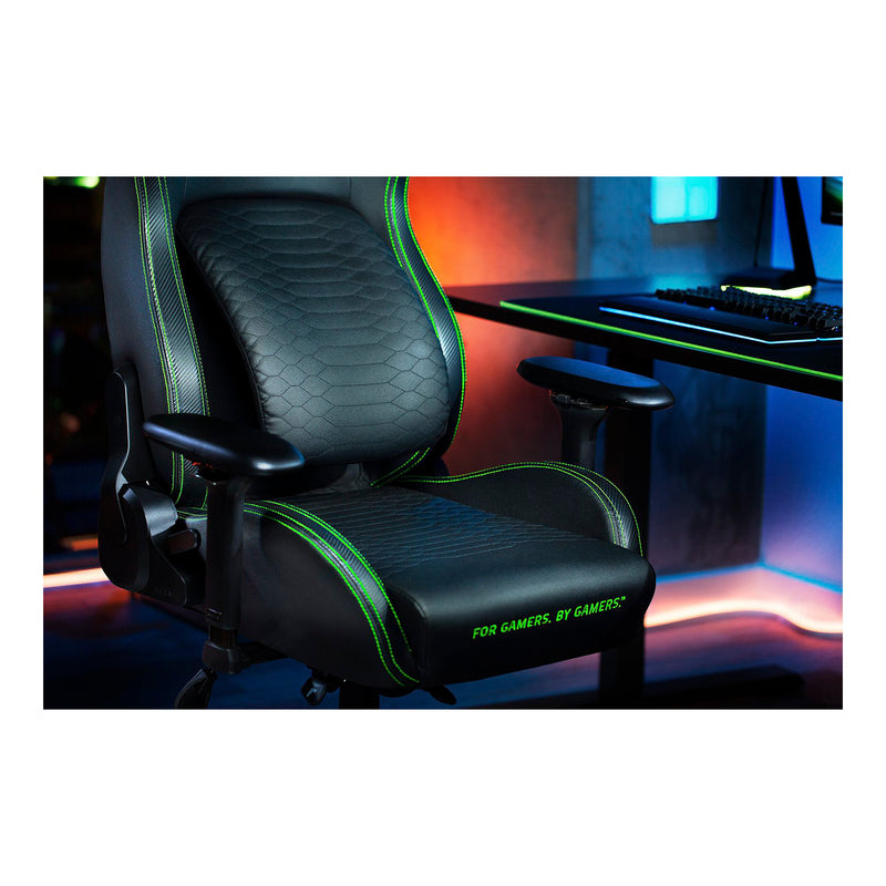 Razer RZ38-02770100-R3U1 Iskur Black / Green Gaming Chair with Built-in Lumbar Support