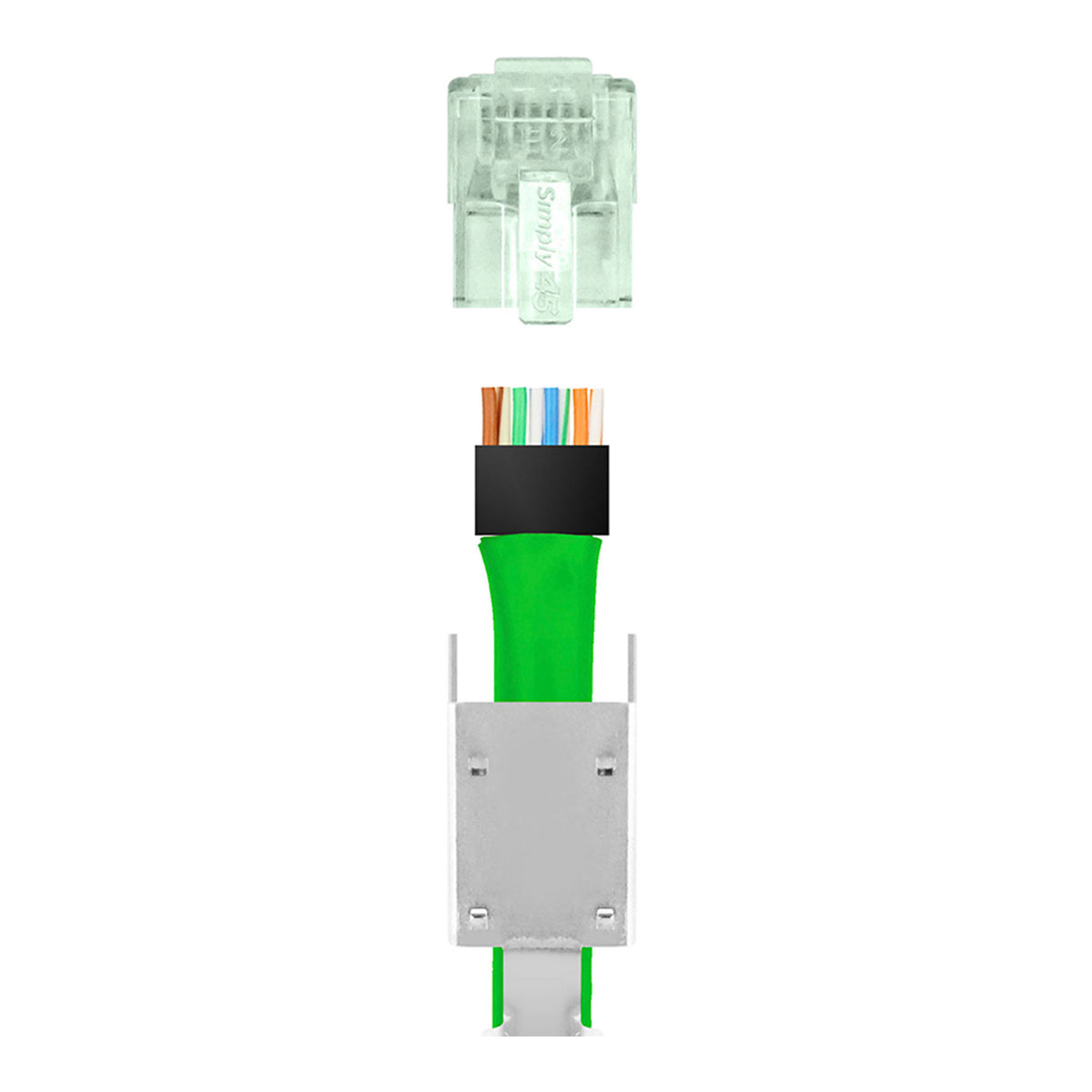 Simply45 S45-1150 Cat6 Shielded Standard WE/SS RJ45 Modular Plugs with BarS45