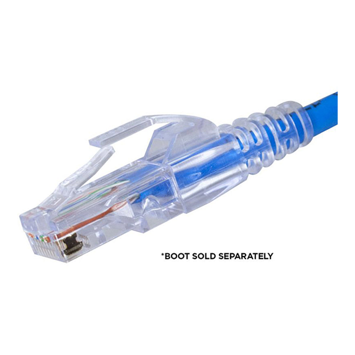 Simply45 S45-1500 CAT5e UTP Unshielded Pass-Through Blue Tint RJ45 Modular Plug 100-Piece Jar