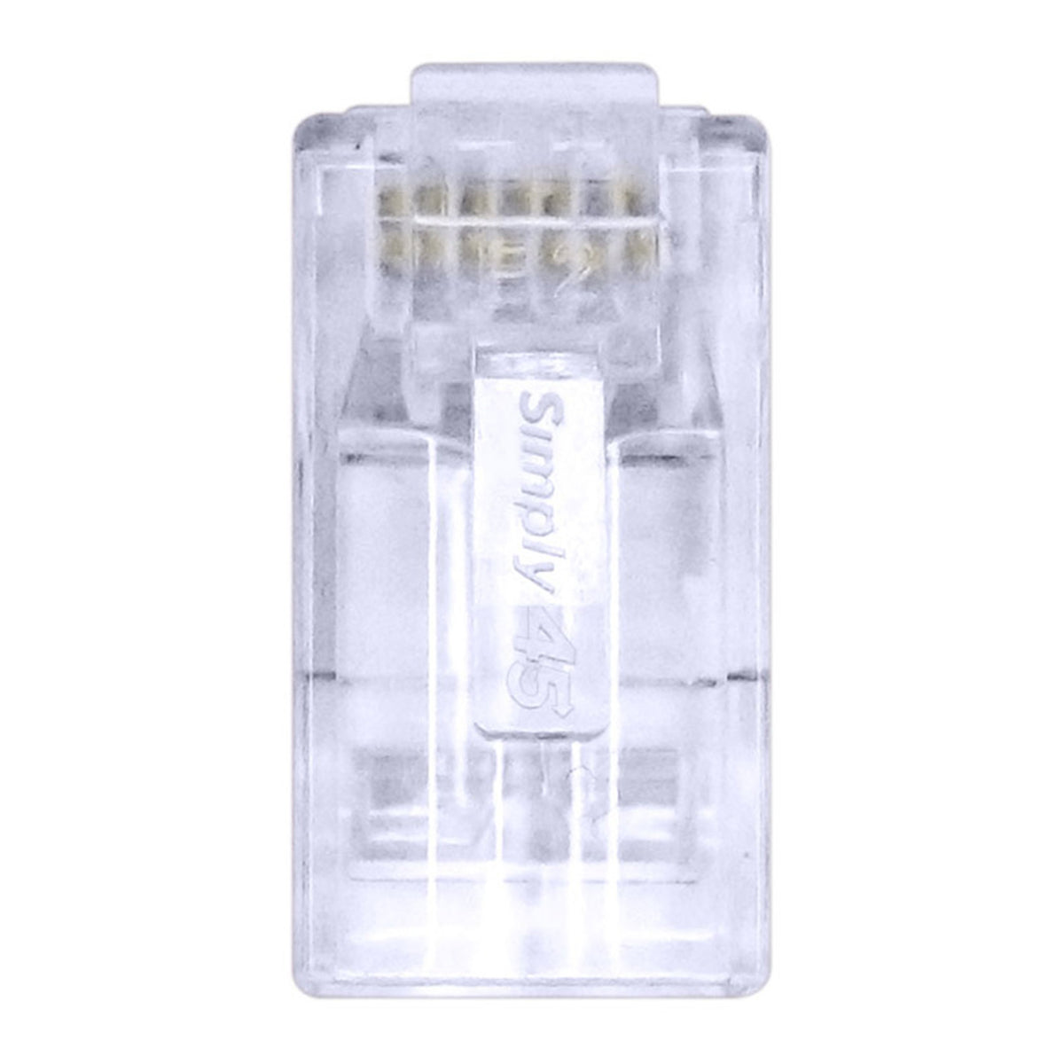 Simply45 S45-1501P CAT5e PROSeries Pass-Through Blue Tint RJ45 Modular Plug 50-Piece